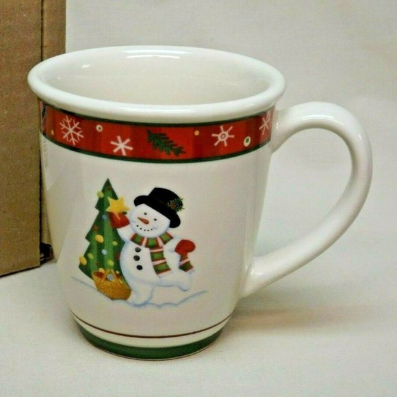 Longaberger Pottery Holiday Mug with Bluster the Snowman in Original Box - Picture 4 of 12